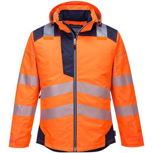 Blue/Orange Hi Vis Parka Winter Jacket - Small To XXXL - Portwest PW3