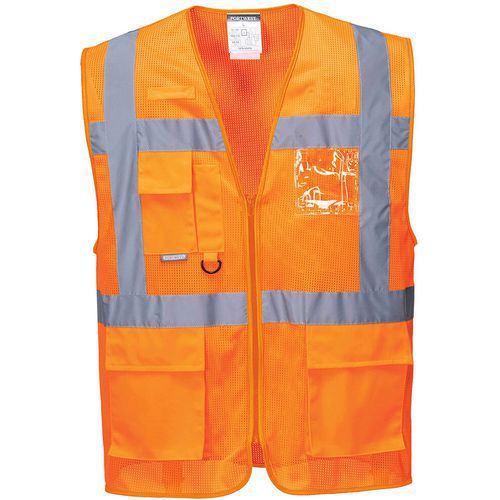 Orange Hi Vis Vest - Multi-Pocket - XS-XXXL - Portwest Athene Workwear