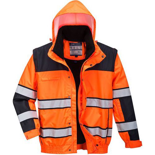 C466 High-Visibility 3-in-1 Bomber Jacket - Portwest