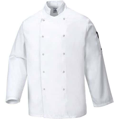 White Cotton Chefs Uniform Jackets - XS-XXXL - Suffolk Portwest UK