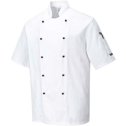 White Chefs Short Sleeve Kitchen Jackets - XS-XXXL -Kent Portwest UK