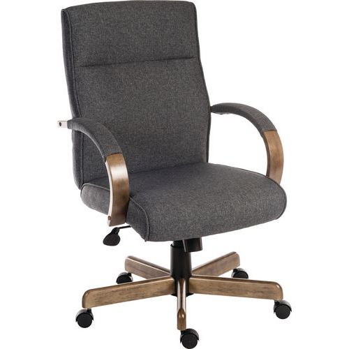 Executive Office Chair - Grey Swivel Desk Chairs - Grayson Teknik