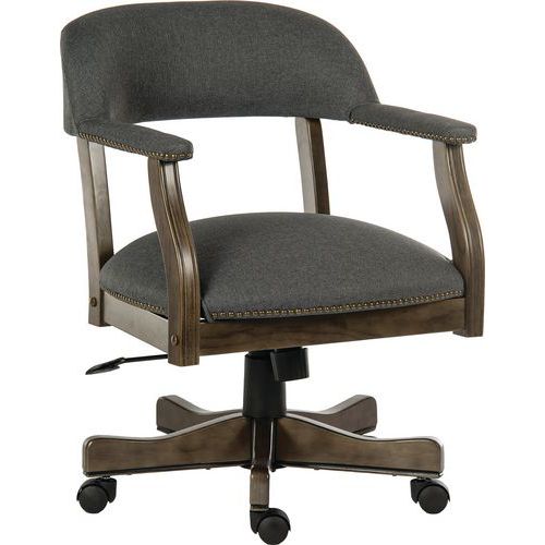 Executive Office Chair - Grey Swivel Desk Chairs - Captain Teknik