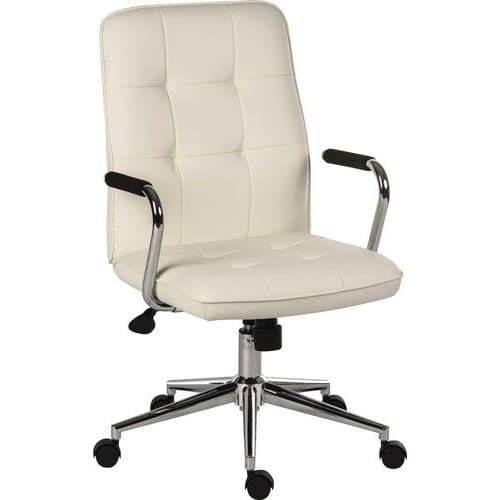 Executive Office Chair - White Swivel Desk Chairs - Piano Teknik