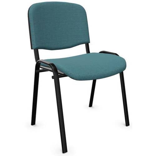 Stackable Conference Room Chairs - Fabric & Black Frame - Manutan Expert