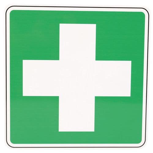 Emergency sign - First aid - Aluminium