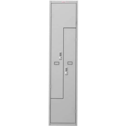 Phoenix 1 Column 2 Door Z Shape Grey Metal Locker - Electronic Locks