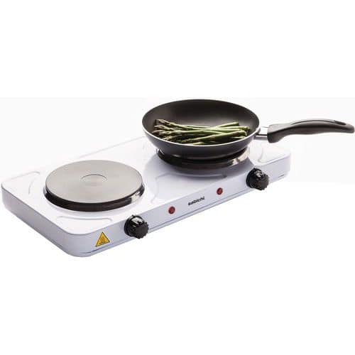 Twin Portable Electric Tabletop Hob - 31x235x460mm - Catering Supplies