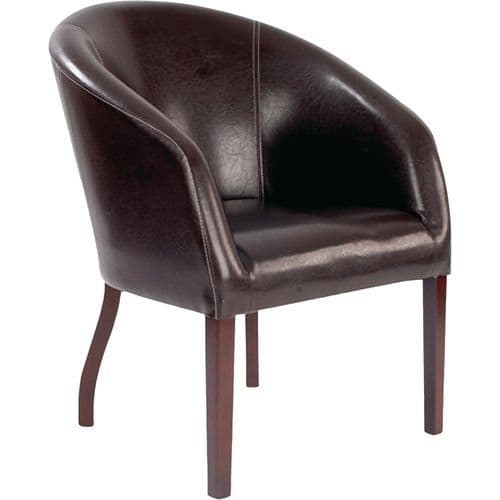 Visitor Armchair - Leatherette With Curved Back - Eliza Tinsley Metro