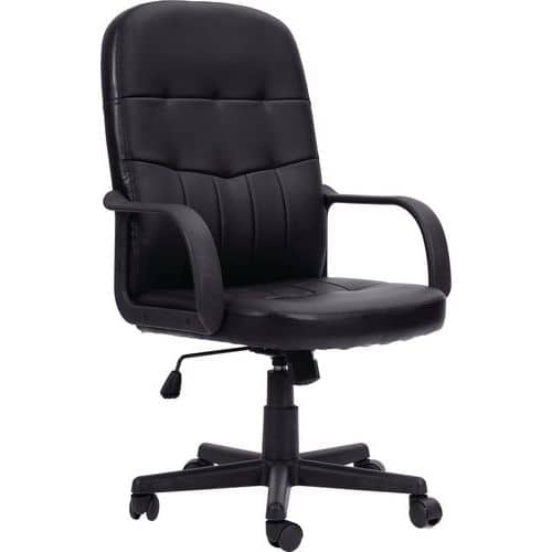 Black Office Chair - Faux Leather & Adjustable - Eliza Tinsley Tummel