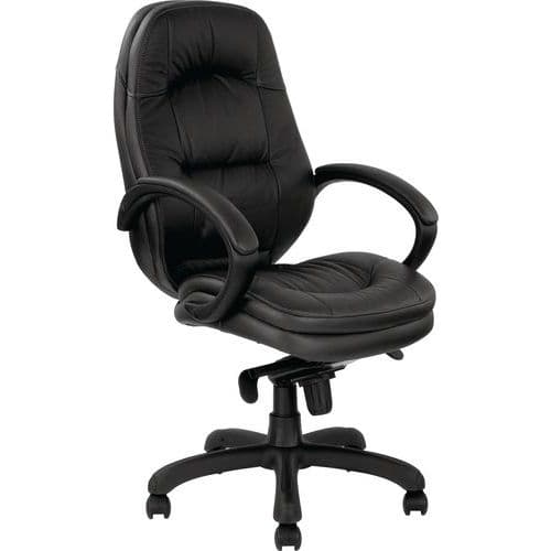 Executive Leather Office Chair - Ergonomic Back - Eliza Tinsley Nile