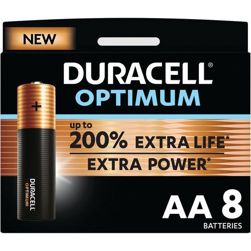 Optimum AA alkaline battery - 8 units - Duracell