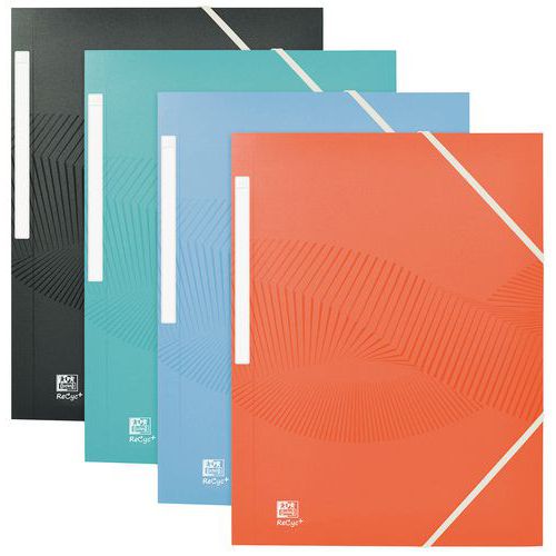 Osmose assorted opaque recycled PP A4 flap folder - Oxford