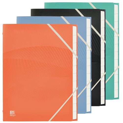 Osmose recycled opaque polypropylene A4 organiser, 12 position, assorted - Oxford