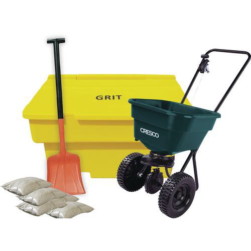 200L Grit Bin Complete Winter Bundle with Salt Spreader