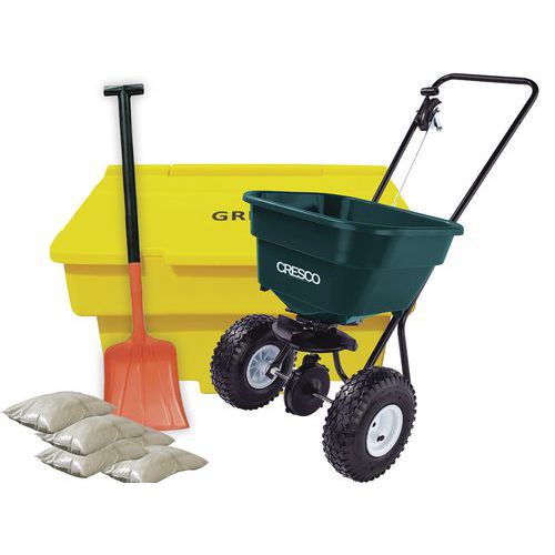 200L Grit Bin Complete Winter Bundle + Premium Salt Spreader