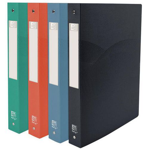 Osmose assorted recycled PP A4 binder, 40-mm spine, four rings - Oxford