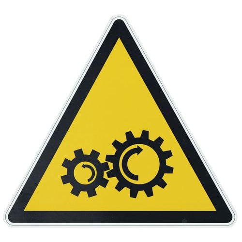 Warning sign - Moving machinery - Aluminium