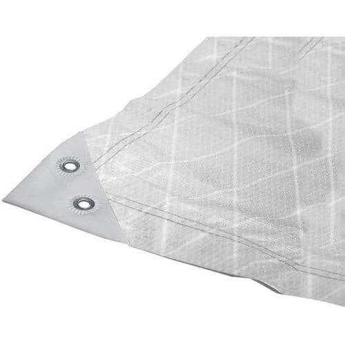 White Waterproof Tough-Tarp Tarpaulin Sheets - LxW 8x5m - Faithfull