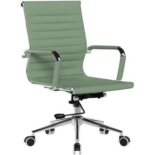 Mobile Ergonomic Home/Office Chair - Green or Grey - Fixed Arms - Aura