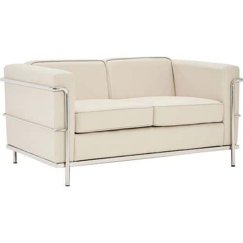 Cream Home/Office Reception Leather Armchair/Sofas 1-3 Seats - Belmont