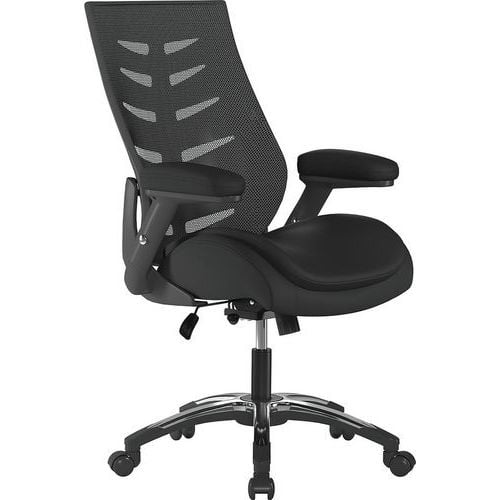 Black High Comfort Padded Home/Office Chair -Medium Mesh Back -Celeste