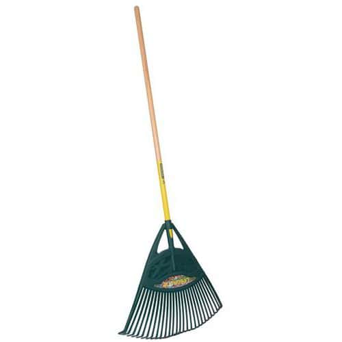 XL lawn rake with 27 teeth and wooden handle - LEBORGNE