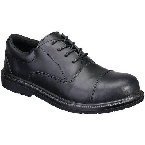 Black Leather Oxford Safety Shoes -Anti-Static -Size 5-13 -Portwest UK