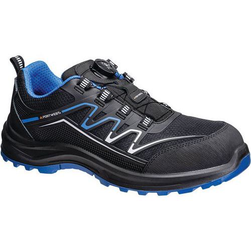 Black/Blue ESD KPU/Mesh Safety Trainer - Size 4-13 - FT32 Portwest UK