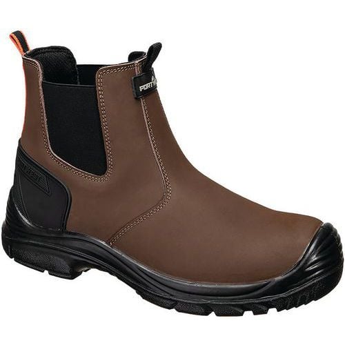 Black/Brown Unisex Dealer/Chelsea Steel Toe Boots -Size 3-13 -Portwest