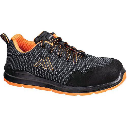 Composite Mesh ESD PU Safety Trainer - Black/Orange - FC72 Portwest UK