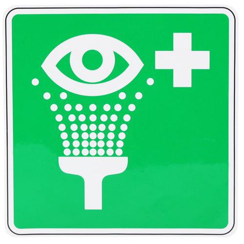 Adhesive sign - Eyewash station - Manutan Expert