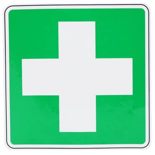 Adhesive emergency sign - First aid - Manutan Expert