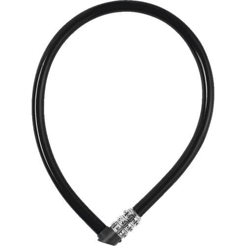 Black security cable with combination lock 3406C/55 BK - ABUS