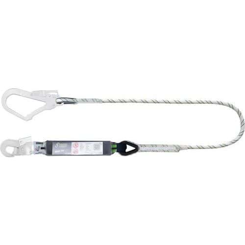 Single lanyard with energy absorber, rope 2 m - Kratos Safety