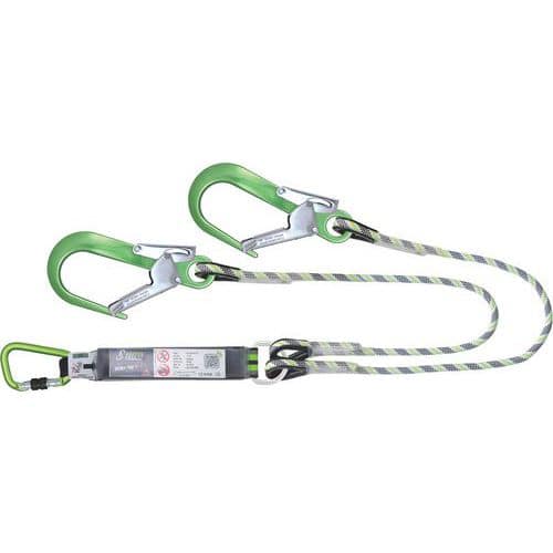 Energy-absorbing double rope lanyard, sharp edge, 1.5 m - Kratos Safety