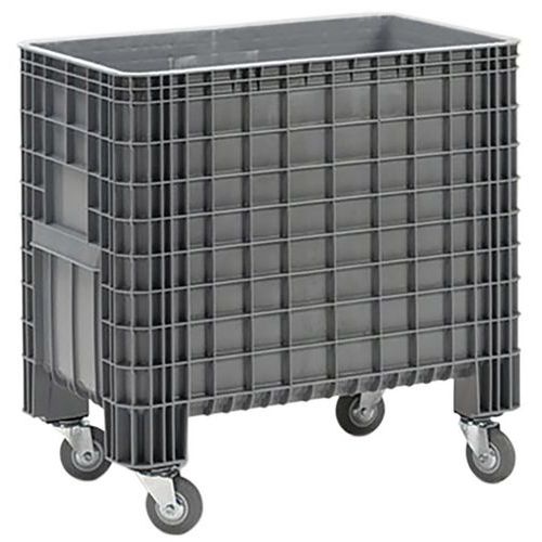 Stackable pallet container - Solid sides - On wheels - Manutan Expert