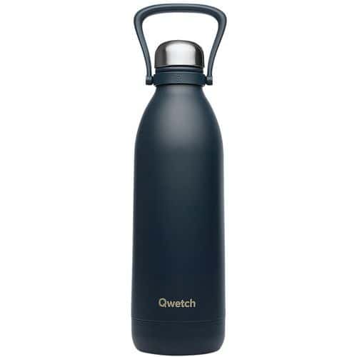 Matt carbon grey insulated bottle, 1.5 l - Qwetch