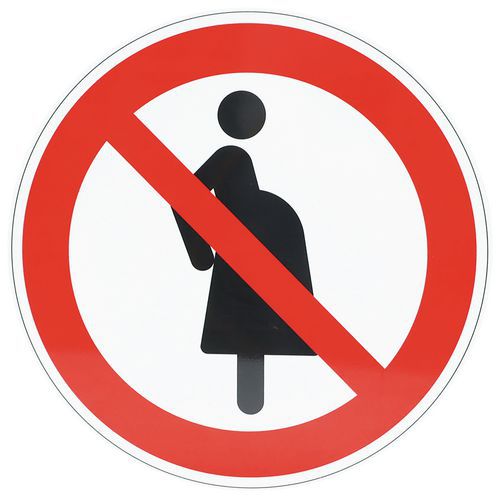 Aluminium sign - No access for pregnant women - Manutan Expert