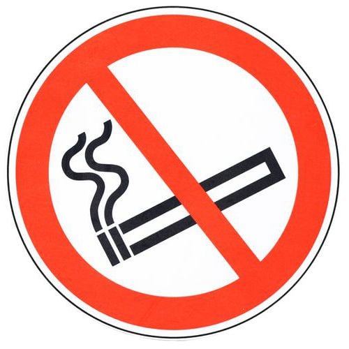 Aluminium prohibition sign - No smoking - Manutan Expert