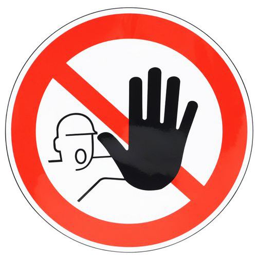 Adhesive sign - No unauthorised persons - Manutan Expert