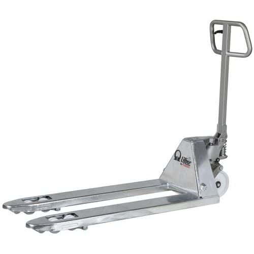 Galvanised manual pallet truck - Capacity 2500 kg