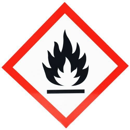 CLP sign - Flammable - Aluminium - 300x300 mm