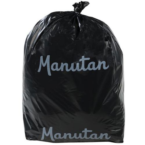 Light Duty Bin Bags - 60/160 Litre - Black Plastic - Manutan Expert