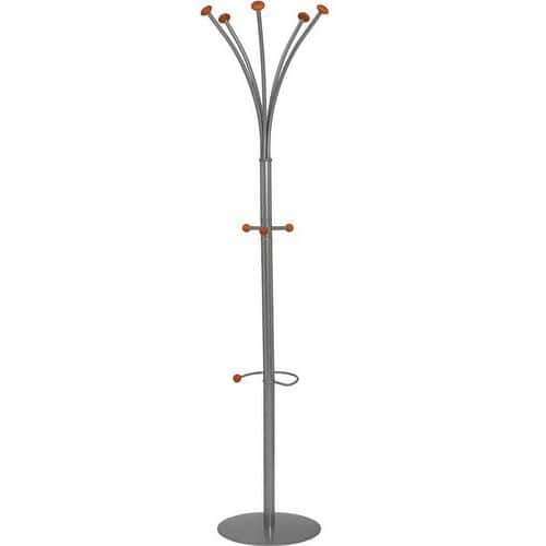 Office Hat Stand - 5 Pegs And 3 Accessory Hooks - Metal Frame