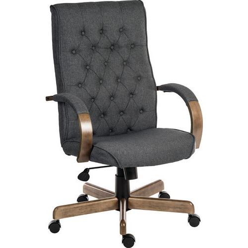 Fabric Executive Office Chair - Grey - Warwick