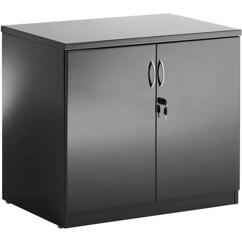 Office Storage Cupboard - Lockable - 2 Shelves - High Gloss Finish