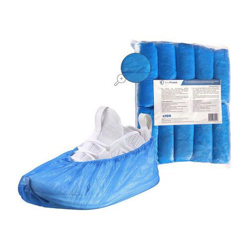 Waterproof CPE shoe covers, suitable for use in the food industry
