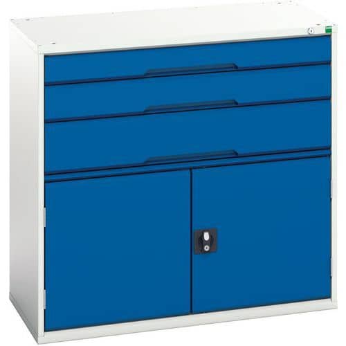 Bott Verso 1 Shelf Multi-Drawer Combined Metal Tool Cabinet 1000x1050mm