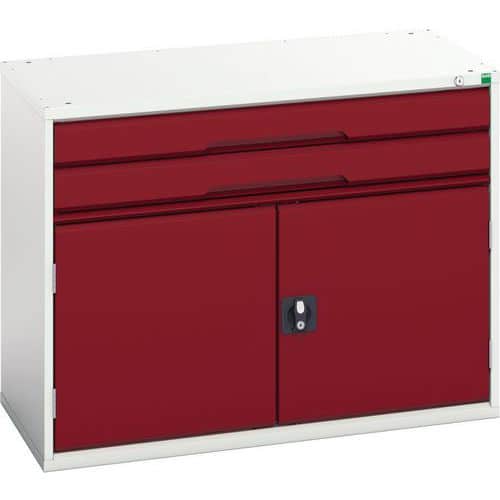 Bott Verso 1 Shelf 2 Drawer Combined Metal Tool Cabinet HxW 800x1050mm